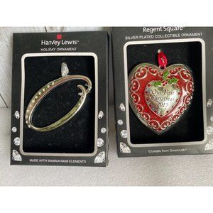 Harvey Lewis Silver Our First Christmas 2015 Ornament